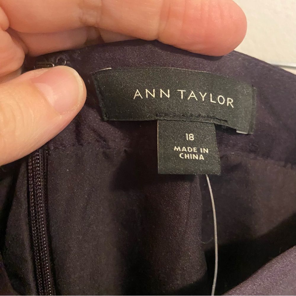 Ann Taylor Deep Purple Midi Skirt - Picture 10 of 11